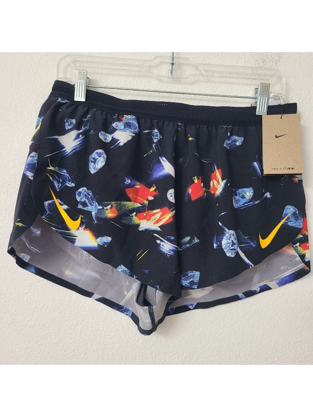 Nike Dri-Fit ADV Aeroswift Glam 2" Running Shorts IF2068-010 Size M Black